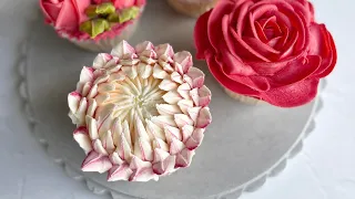 The making of a buttercream protea flower