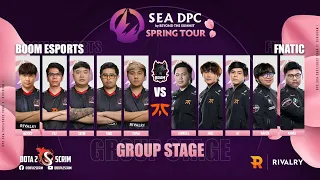 BOOM Esports vs Fnatic - DPC SEA 2021/22 Tour 2: Division I - Group Stage - B03