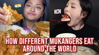 how different mukbangers eat around the WORLD