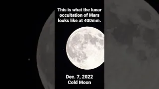 Mars goes behind the moon!  #astronomy #mars #moon #timelapse #occultation