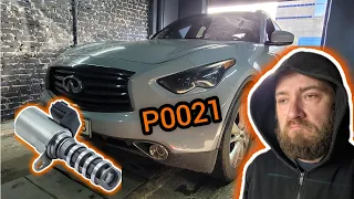 Infiniti FX35 "уже всё проверили!", ошибка P0021 - Положение распределительного вала “A”, банк 2