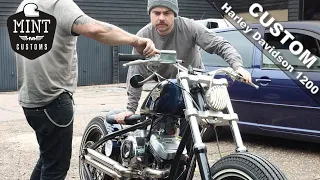 Mint Customs Harley Davidson 1200 sportster Bobber - Walk around