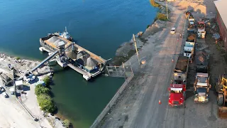 JA AGGREGATES | BARGE LOADING 5000 TONS OF GRAVEL & SAND | S2•E9 #kenworth #peterbilt #truck