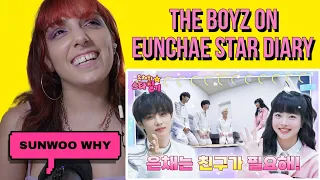 Eunchae's Star Diary💫 THE BOYZ's yougest members' senior moment. | LE SSERAFIM REACTION