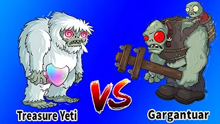 Treasure Yeti Zombie VS Gargantuar - Who Will Win? - PvZ 2 Zombie vs Zombie