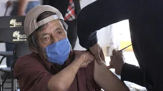 Over 60s receive Covid booster shots in Mexico City | AFP