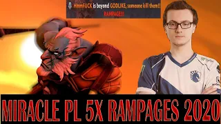 Mirace Phantom Lancer 5X Rampage in a Row FIRST GAME 2020 7.23 DOTA 2 Gameplay