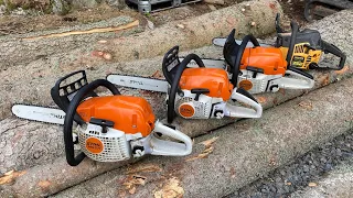 ”New” Stihl Chainsaw + testing it against 3 other saws
