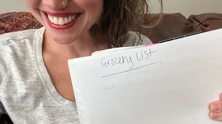 ASMR - Grocery List! Soft Spoken Gum Chewing