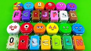 Alphabet Lore A to Z - Finding Numberblocks SLIME Colorful with Mini Suitcase and Shapes, Slime ASMR