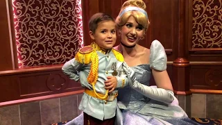 4 year old Prince Charming meeting Cinderella at Disneyland!