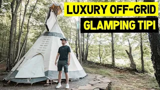 LUXURY OFF-GRID GLAMPING TIPI! (Full Airbnb Glamping Tipi Tour)