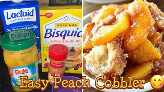 Easy Peach Cobbler Recipe || Bake with Me!! 🍑🍁