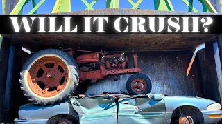 I CRUSHED a TRACTOR! Plus a Junkyard Tour, & I Bought Bunches of Old Cars and Trucks