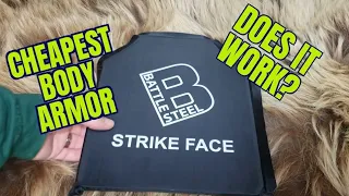 World's Cheapest Body Armor:  BattleSteel Level IIIA Body Armor Test