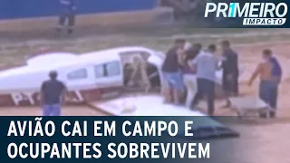 Avião faz pouso forçado em campo; crianças escapam sem ferimentos | Primeiro Impacto (13/06/23)