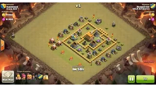 Clash of Clans TH6 vs TH6 Giant, Archer, Barbarian & Balloon Clan War 3 Star Attack