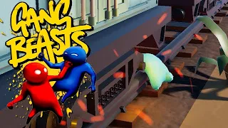 GANG BEASTS - I'm Stuck Under The Train [Melee] - Xbox One Gameplay