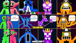 Garten of Banban 1,2,3,4,5,6,7 ALL JUMPSCARES vs DRAWING vs MINECRAFT #5