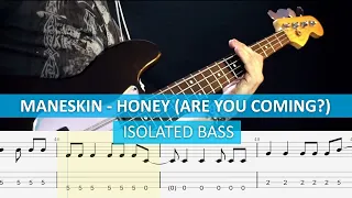 [isolated bass] Maneskin - Honey ( Are you coming? ) / bass cover / playalong with TAB