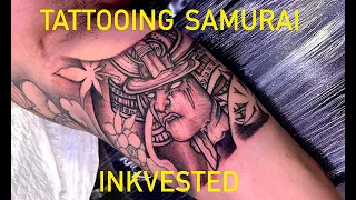 How to tattoo Samurai severed head Inkvested vlog 14