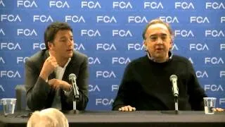 Italian Prime Minister/Sergio Marchionne News Conference-in ITALIAN