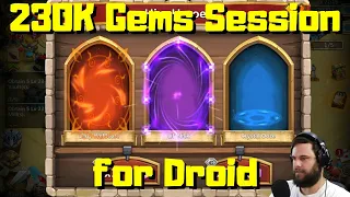 Rolling 230k Gems for Genteel Droid | Castle Clash