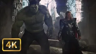 The Avengers (2012) - Hulk Punches Thor - Final Battle Scene - 3 Minute Clip HD [1080p HD ]