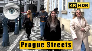 Prague 4k walking tour:  Nerudova street, Charles Bridge (Karlův most) 🇨🇿 Czech Republic HDR ASMR