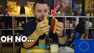 PEANUT BUTTER and JELLY Sandwiches for the First Time! - European