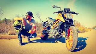 Test Ride KTM 390 DUKE🔥2021 😍هذ الوحشة الصغيرة  عجباتني 😍