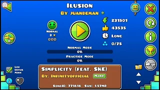 Ilusion by Juandeman - Good Easy Level | All Level All coins [ GD 2.11]
