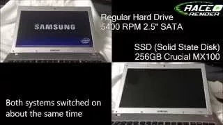 SSD v HD Windows 7 Real World Boot Time Comparison - Solid State Disk vs Normal Hard Drive
