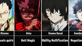Anime Characters With The Ability To Nullify Powers