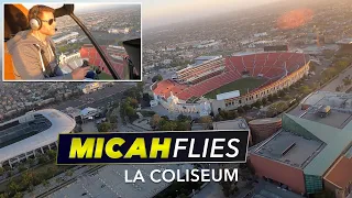 Helicopter View LA Coliseum | Exposition Park, Natural History Museum