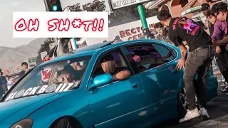 2 FIGHTS AND 3 PEOPLE GET SMACKED BY DRIFTERS AT CRAZY SIDESHOW!!!