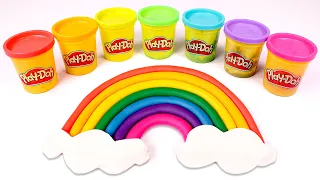 ARCOIRIS de PLAY DOH 🌈⚡ Manualidades con plastilina para niños