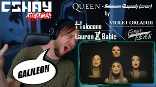 YESSS!! | Shay Reacts | Queen - Bohemian Rhapsody COVER by Halocene/F211/Lauren Babic/Violet Orlandi