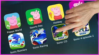 Sonic the Hedgehog CD,Sonic Racing,Sonic Runners,PEPPA PIG Polly Parrot,Holiday,World of PEPPA PIG