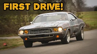 ABANDONED Dodge Challenger Rescued After 35 Years Part 26: FIRST DRIVE!