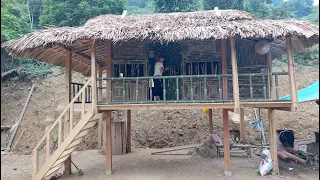 Building Complete Two-Story Wooden House In The Forest To Survival, Bushcraft and building farm