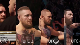 Conor McGregor entrance EA UFC 1 vs 2 vs 3 vs 4 side by side comparison