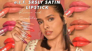 *NEW* ON NYKAA - e.l.f. SRSLY Satin Lipstick | Review & Swatches