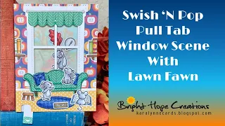 Lawn Fawn Swish ‘N Pop Pull Tab Fall Window Scene with Mice