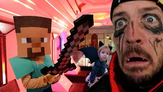 Family COSTUME BATTLE at Dracula Dads Spacestation, ghost hide n seek, trick or treat halloween day