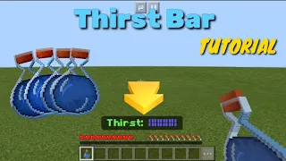 How to make a Thirst Bar in Minecraft PE Tutorial (Command Block Creation) no mod or addon