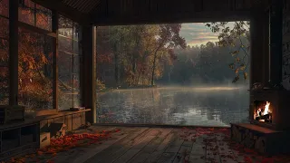 Cozy Campfire Ambience🔥Rain And Fire Sounds For Relaxation And Sleep 🌧️ Fireplace And Rainfall