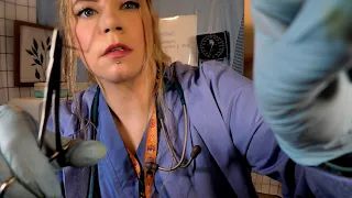 ASMR Hospital Emergency Room | Stitches, Cranial Nerve & Scalp Exam