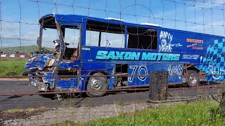 buxton raceway bus bangers demolition Derby 19/06/22