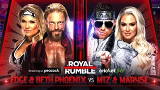 ROYAL RUMBLE 2022: EDGE Y BETH PHOENIX VS THE MIZ Y MARYSE (MIXED TAG TEAM MATCH) | WWE 2K